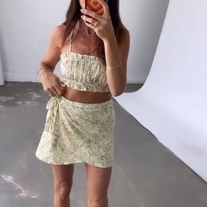 Resa. Wrap skirt and mini top